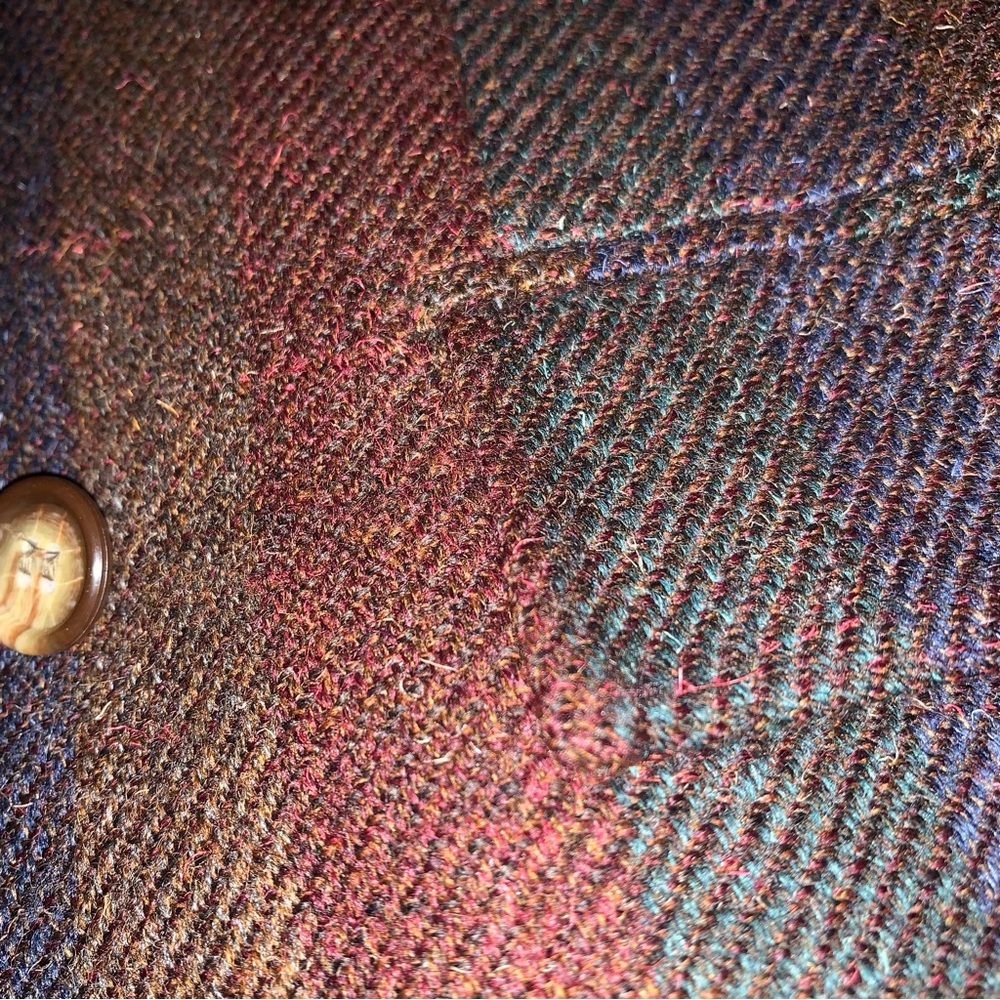 v i n t a g e :: Unique 70s Striped Wool Tweed Blazer ILGWU Union - Picture 10 of 14